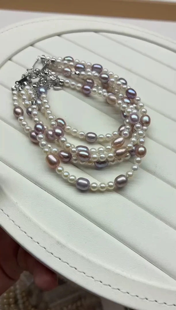 未镶嵌手链淡水珍珠多样性发其一，非无暇