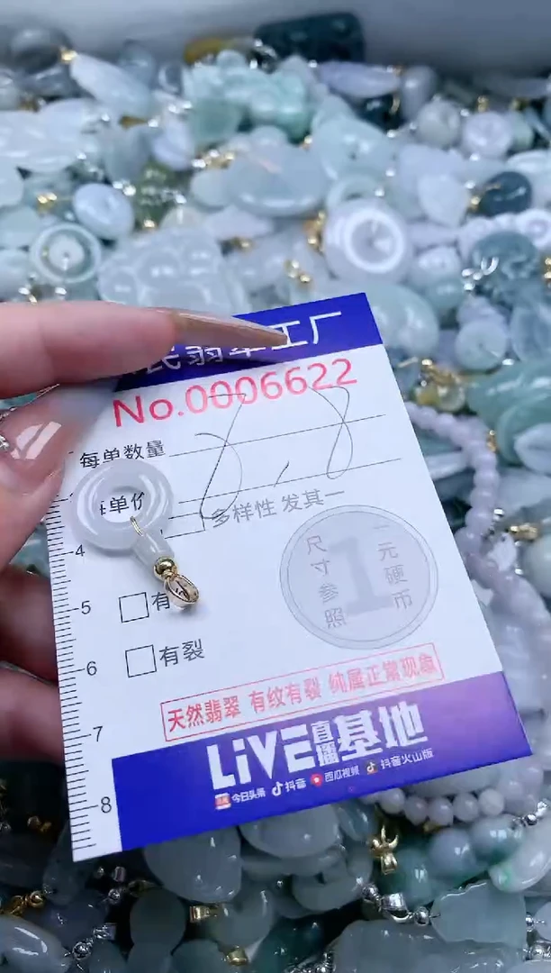 翡翠未镶嵌吊坠(不含链)6622