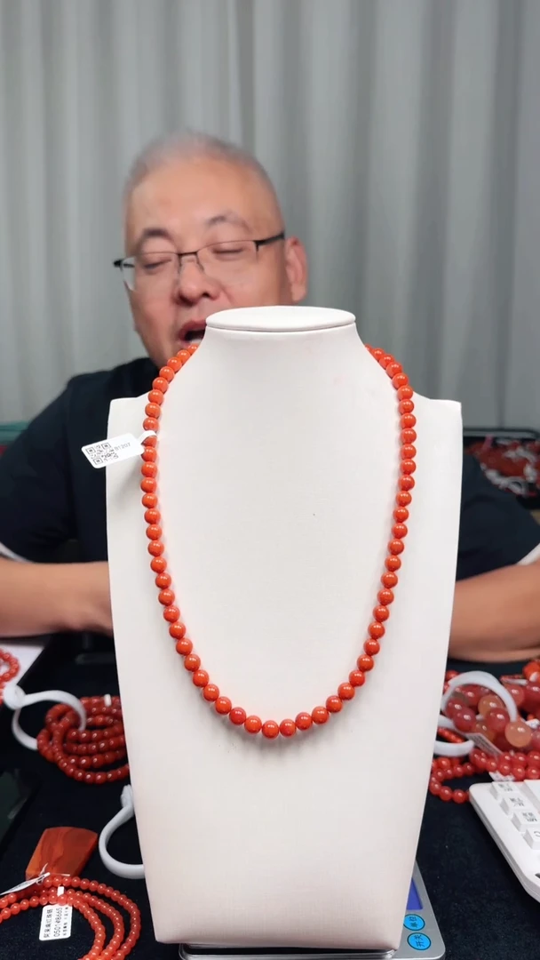 未镶嵌多样性发一件南红玛瑙【云端】7mm保山圆珠项链