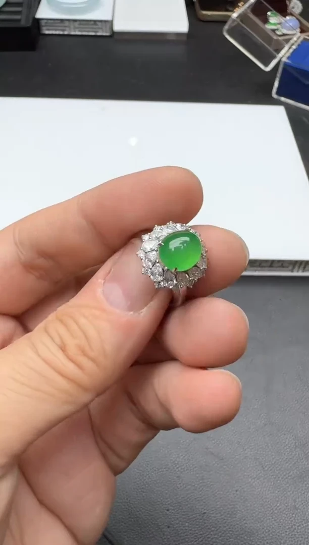 【闪购商品】翡翠戒指未镶嵌花花02戒指
