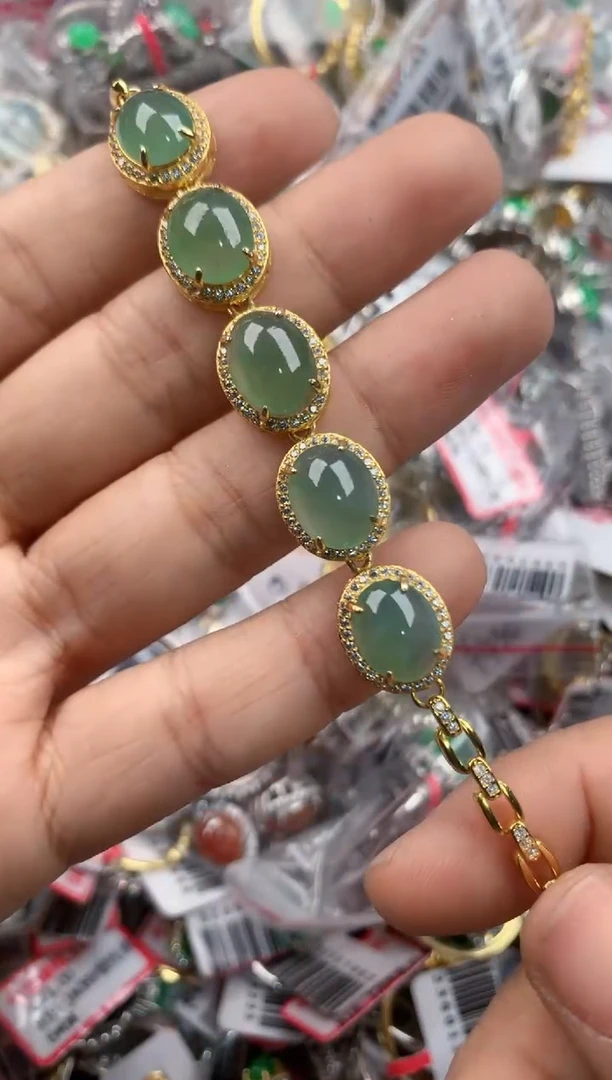 银S925镶嵌戒指翡翠222---7