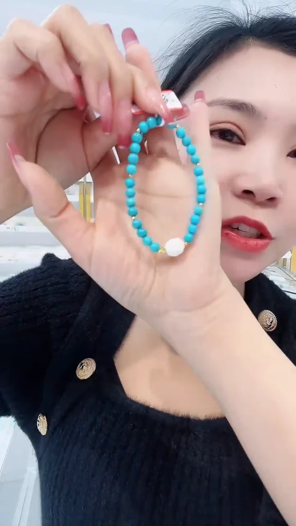 【闪购商品】绿松石手链银S925镶嵌发货一件