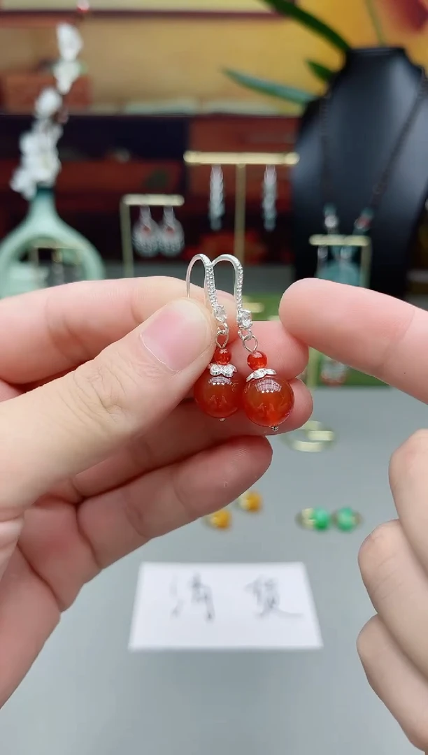 未镶嵌耳饰玛瑙/玉髓408