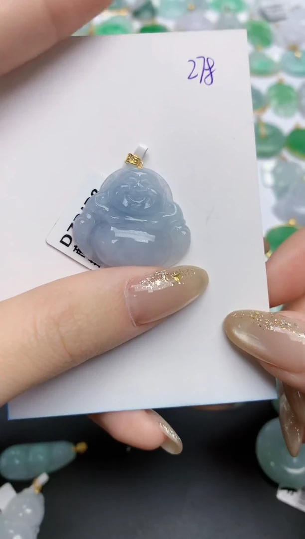 【闪购商品】翡翠颈饰18K金镶嵌天然缅甸翡翠A货