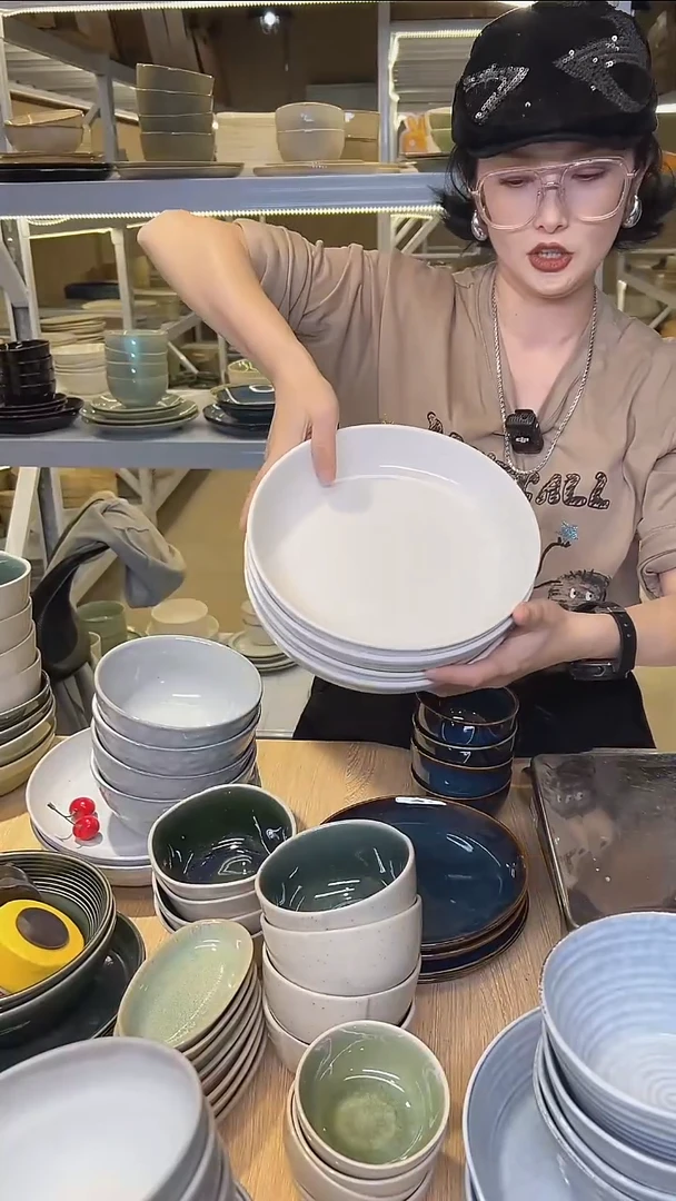 瓷197高温釉下彩陶瓷餐具默认微瑕