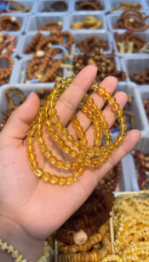 手串琥珀未镶嵌金珀南瓜珠