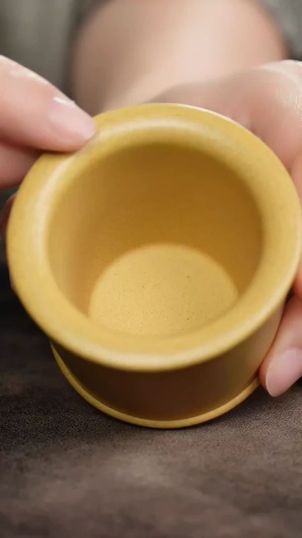 陈富才黄金段光素紫砂杯