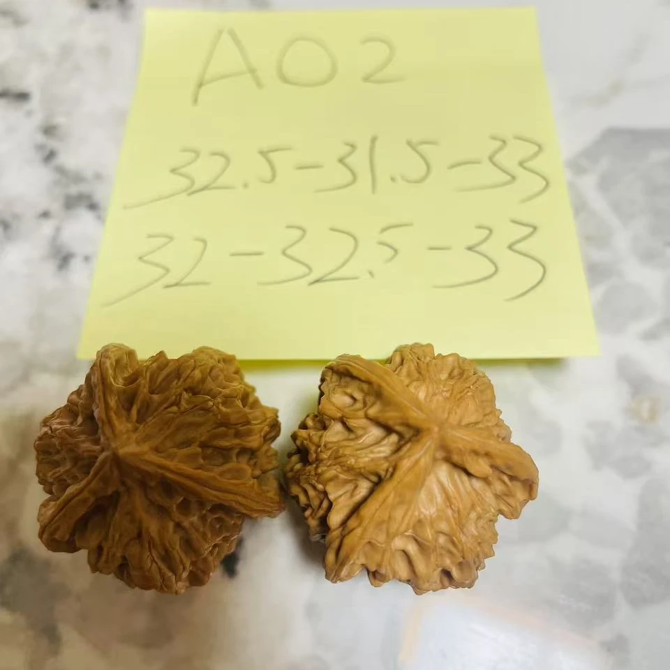 【A02全品无修】盘山三棱3.3尺寸丁字形文玩核桃一图一物