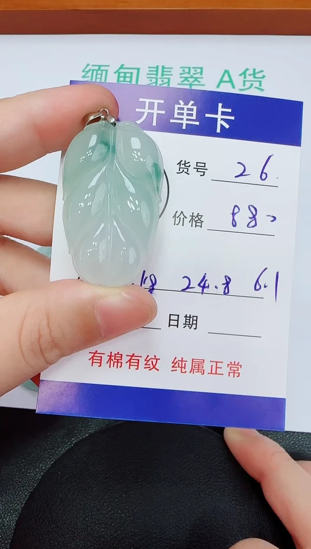 吊坠(赠链)未镶嵌翡翠26