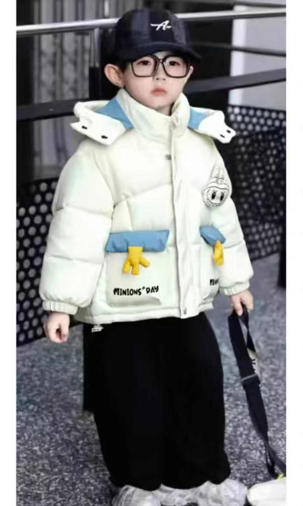男童棉服冬季2025新款儿童加绒加厚棉衣外套中大童冬装棉袄派克服