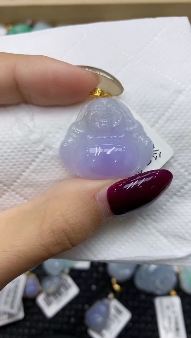 翡翠18K金镶嵌颈饰111111111111