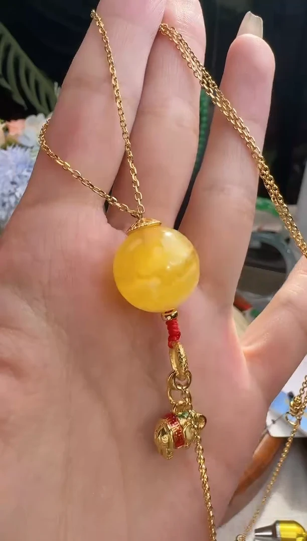 【闪购商品】琥珀颈饰未镶嵌挂件