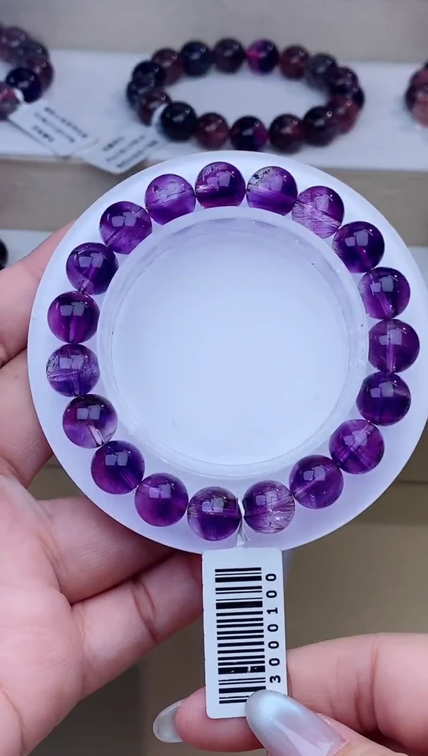 未镶嵌手链水晶紫发超七10m+