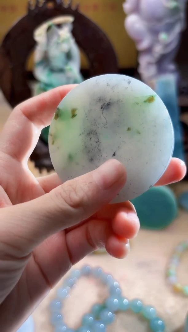 未镶嵌挂件翡翠A货柠优8197