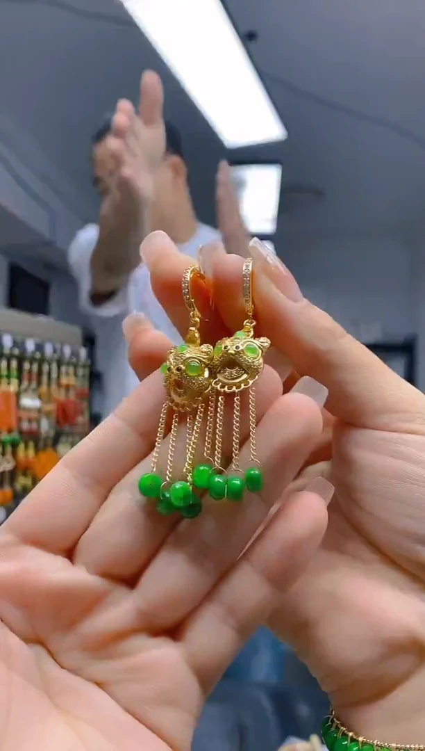 【闪购商品】翡翠耳饰合金102翡翠耳包