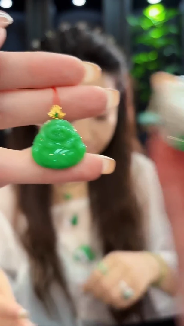 吊坠(不含链)18K金镶嵌翡翠 缅料A货/支持复检/一件