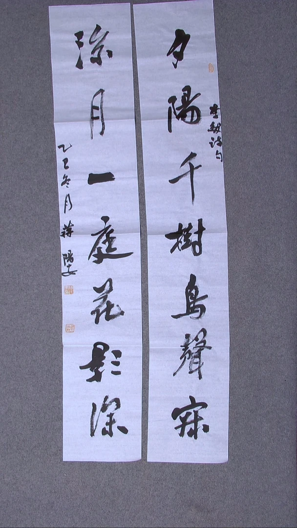 书法蒋阳安 陕西西安138*23*2尺寸对联