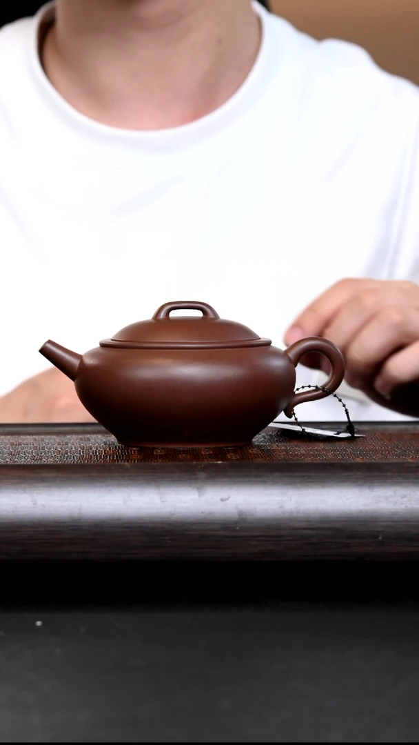 茶壶紫砂2674 余志江扁鼓 底槽清250cc