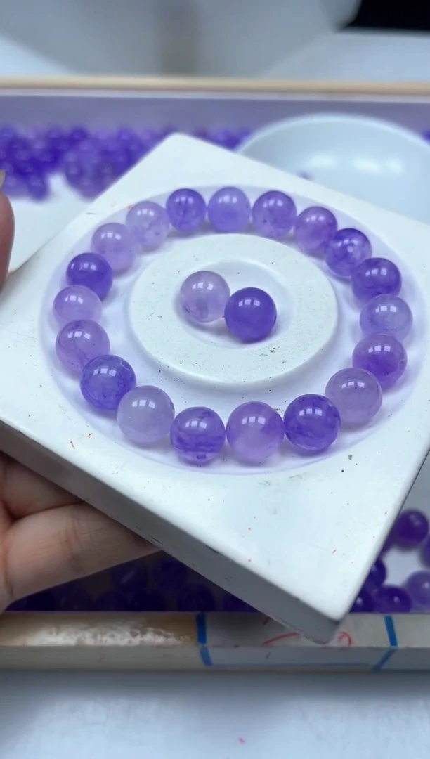 散珠未镶嵌碧玺A1566 紫碧玺10mm10个8元