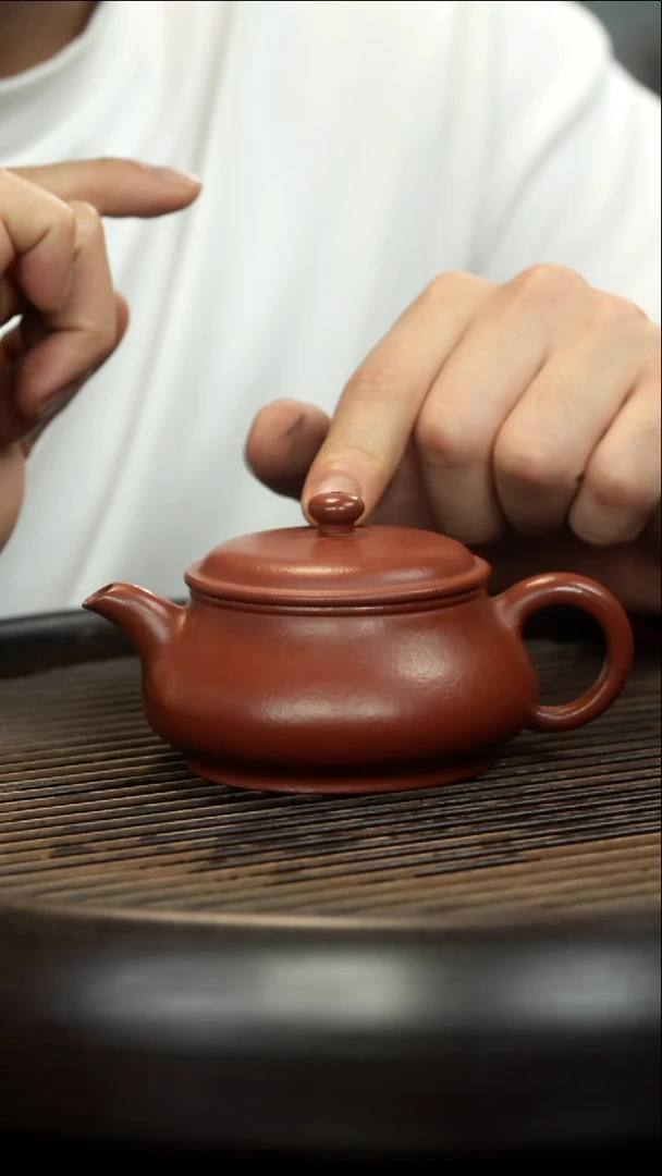 茶壶紫砂小煤窑朱泥 明炉壶