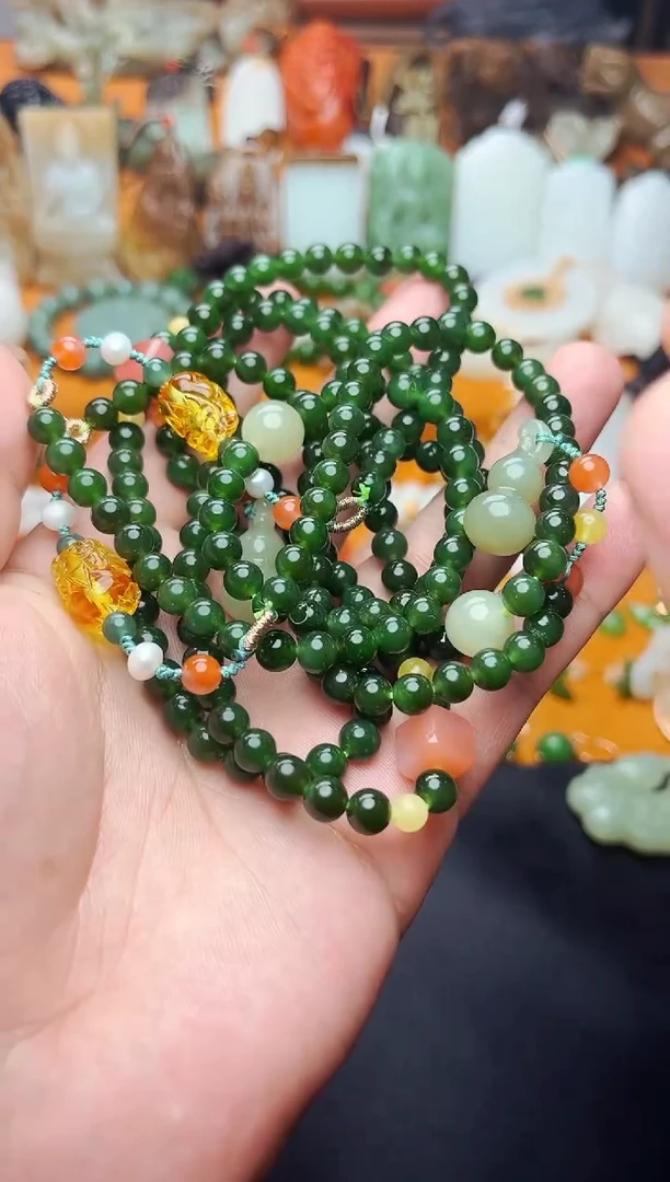 【闪购商品】和田玉手串未镶嵌多圈手串多样性拍一发一01