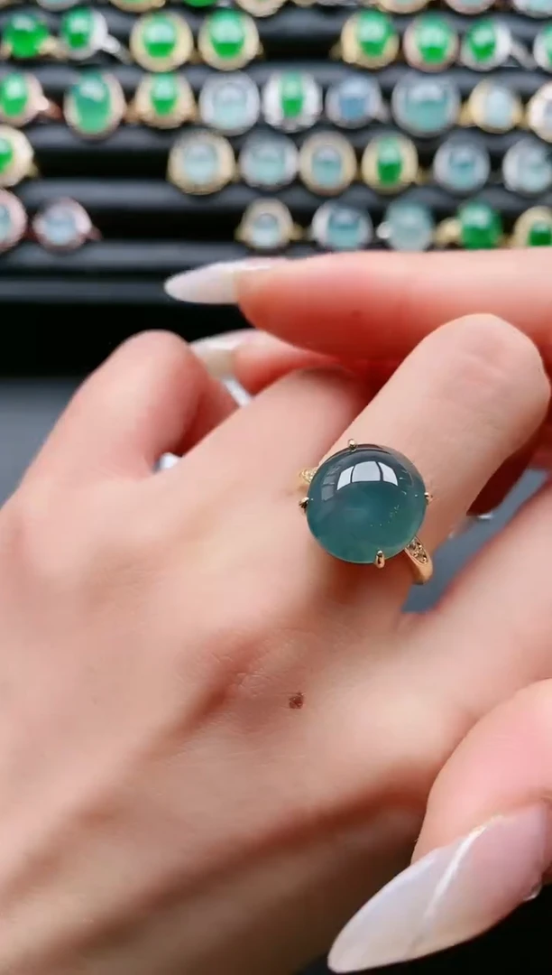 【闪购商品】翡翠戒指银S925镶嵌1111