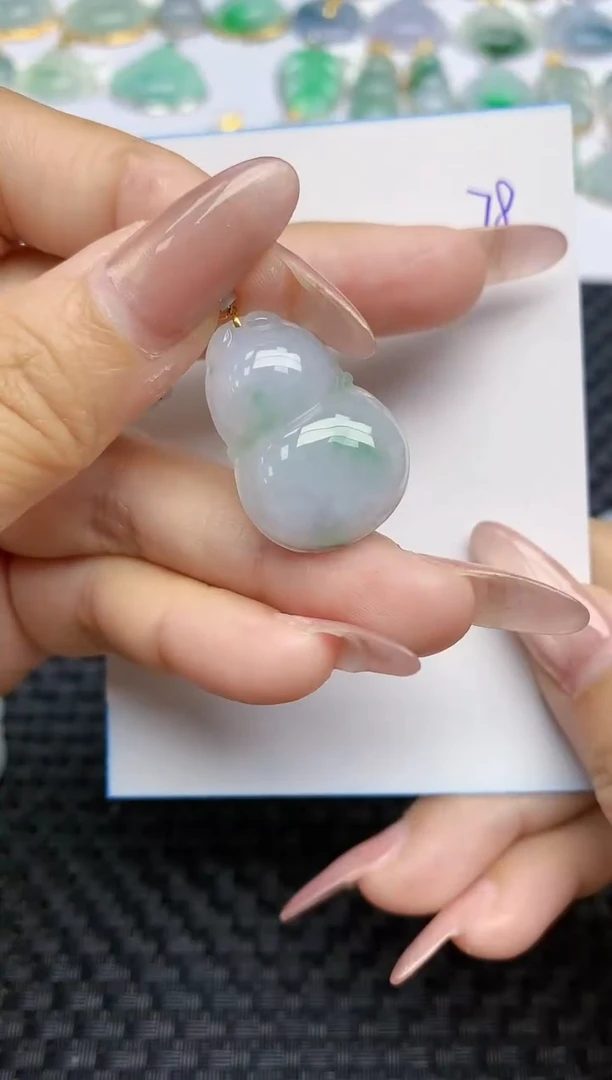 【闪购商品】翡翠颈饰18K金镶嵌天然A货翡翠 78