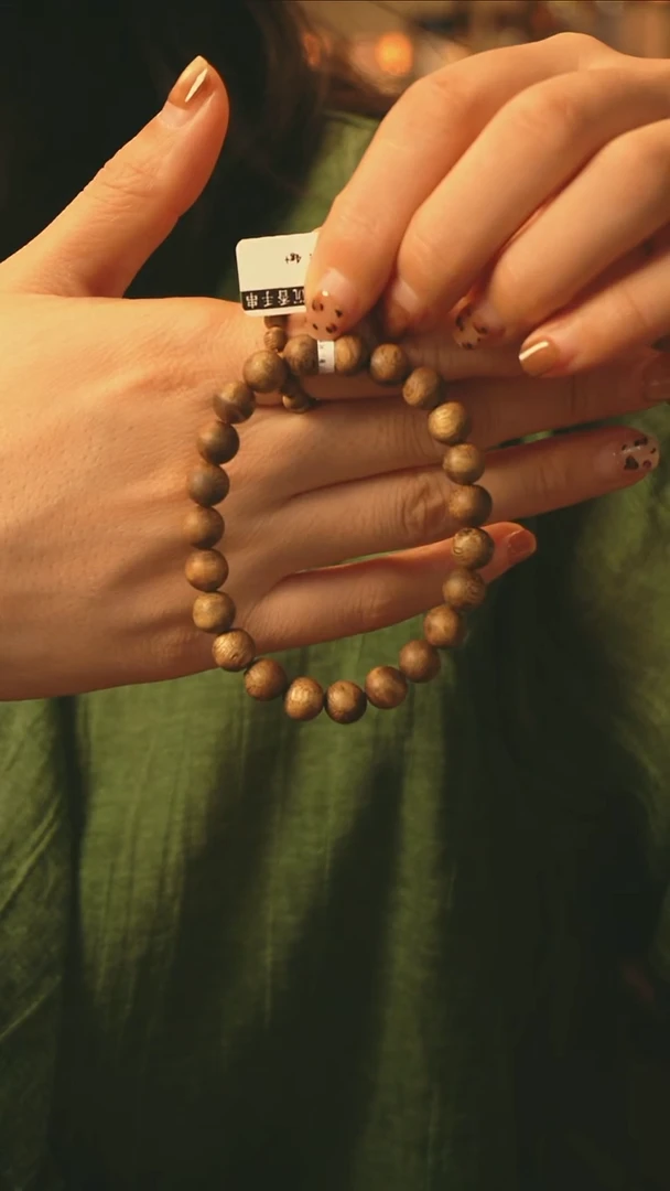 沉香手串8mm圆珠单圈海南奇楠沉香4g+