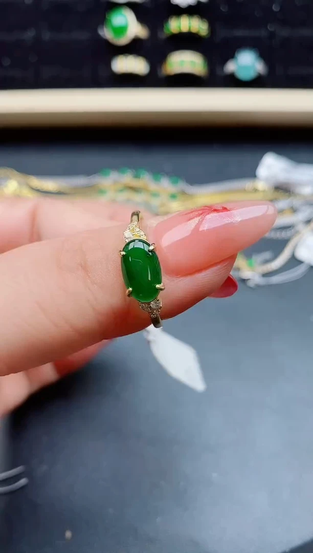 【闪购商品】翡翠戒指银S925镶嵌321321