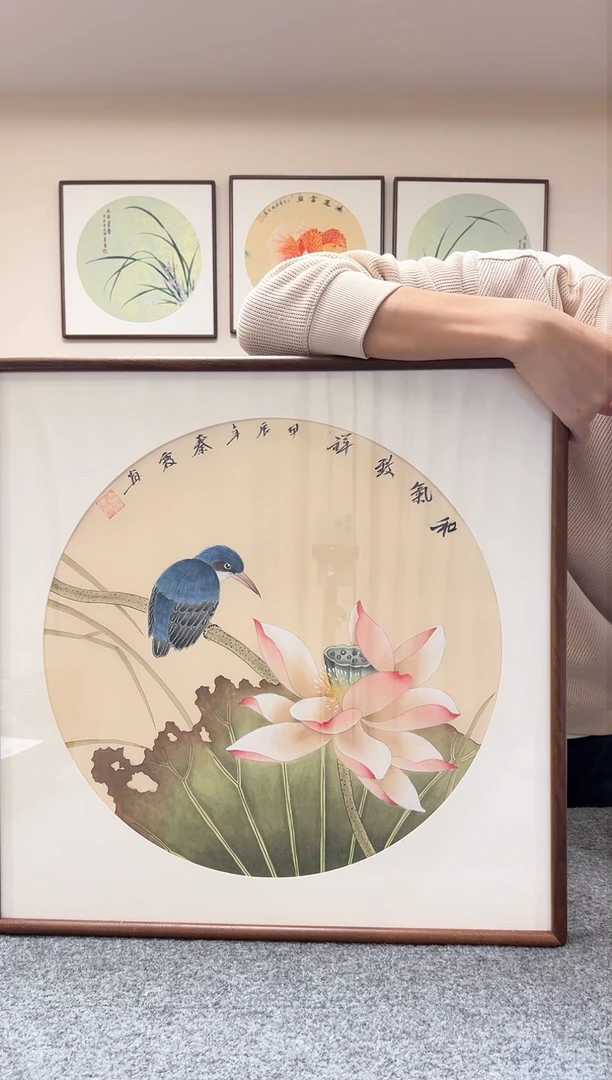 【闪购商品】书法三尺斗方工笔荷花52x52