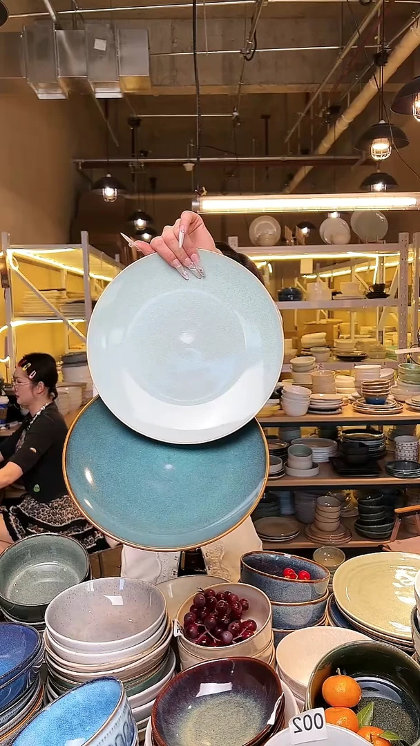 瓷128外贸尾货窑变釉下彩默认微瑕