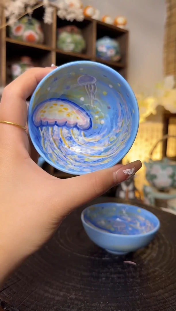 【闪购商品】石一水母普洱杯杯