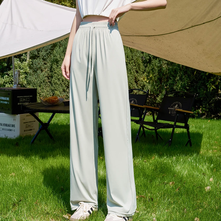 两条装！！遮肉显瘦冰丝阔腿速干防晒裤Y2506