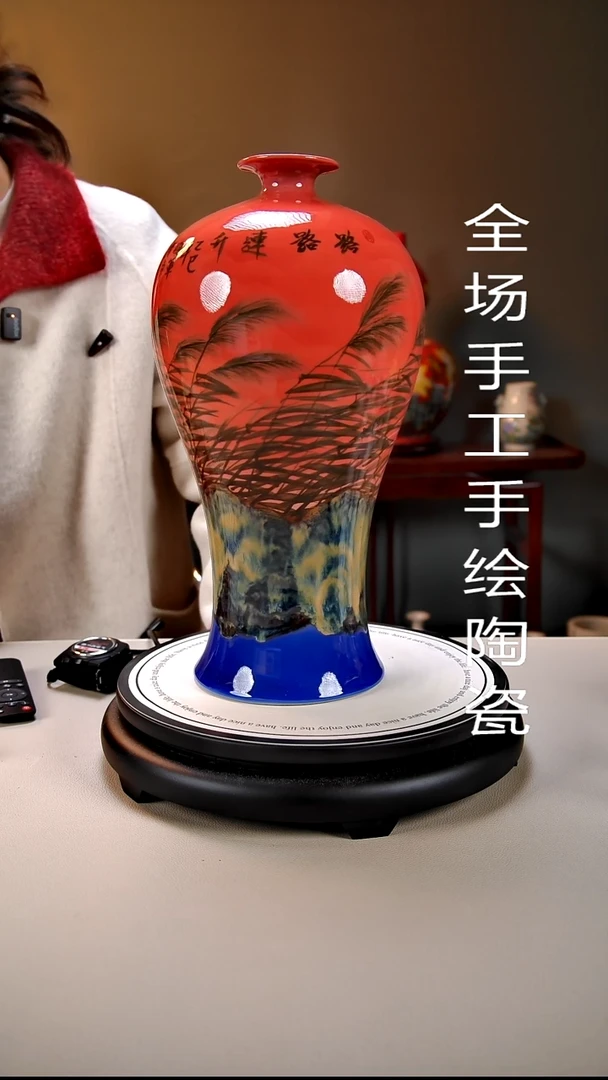 摆件陶景德镇手绘陶瓷65