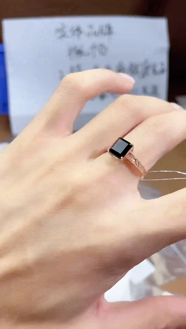 18K金镶嵌戒指碧玺-专柜-15#