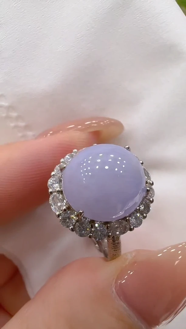 银S925镶嵌戒指翡翠多样性团购发一件