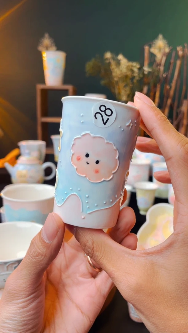 杯手工手绘小茶杯028
