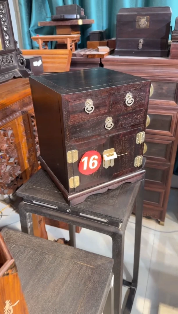 木木头款小叶紫檀三屉小首饰柜1280.88