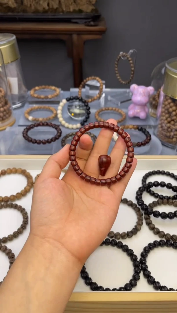 【闪购商品】小叶紫檀手串/手链三通+108药片珠57