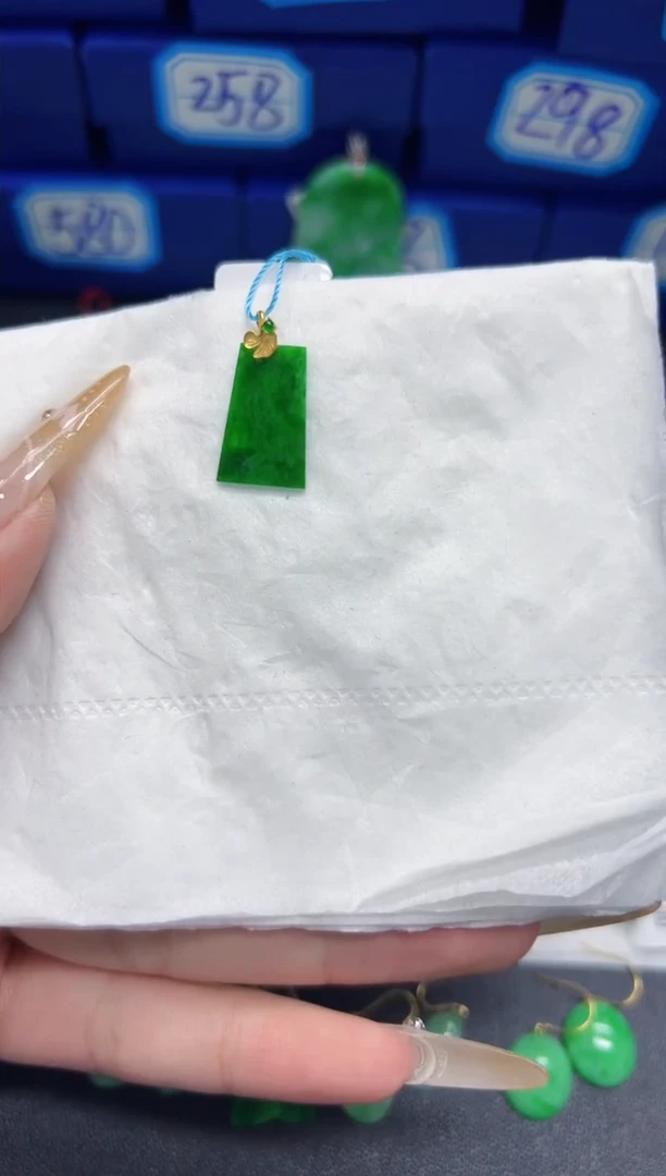 【闪购商品】翡翠颈饰18K金镶嵌Y缅料A货/支持复检/一件