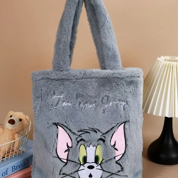 【2】秋冬手提包刺绣织花毛毛包单根手拎包可爱风