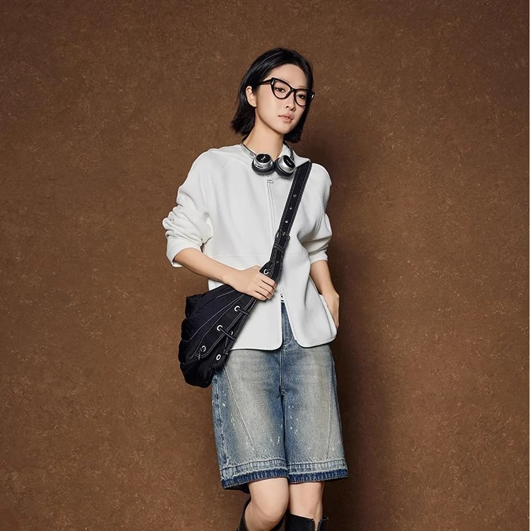 美洋MEIYANG 独白外套 暖烘烘双层奥粒绒_宽松保暖连帽袋鼠兜上衣