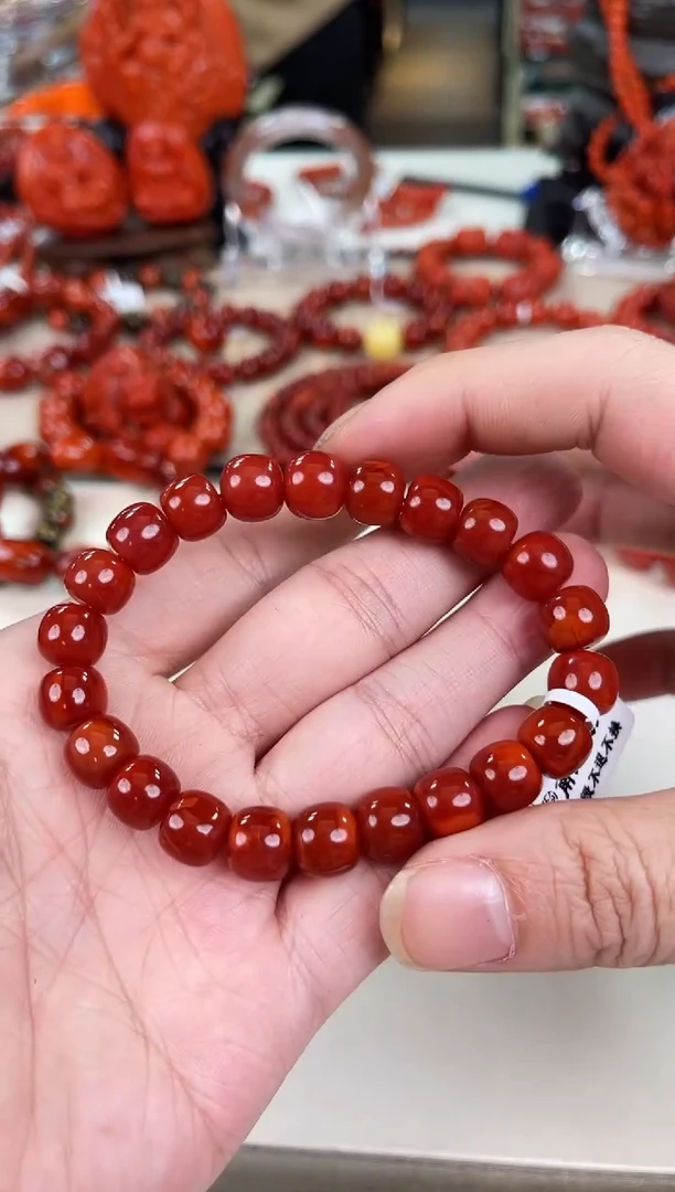 未镶嵌瓦西老型手串10+南红玛瑙悦**妙（多样式发其一）