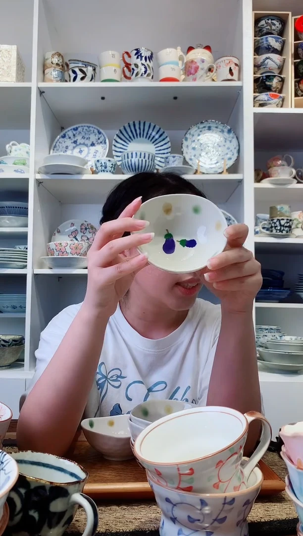 陶瓷日本进口茄子小钵