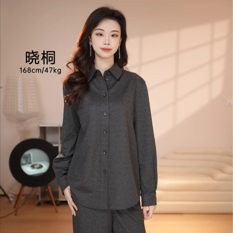 GIRDEAR/哥弟26年早春新款老钱风高级百搭显瘦宽松休闲衬衫130168