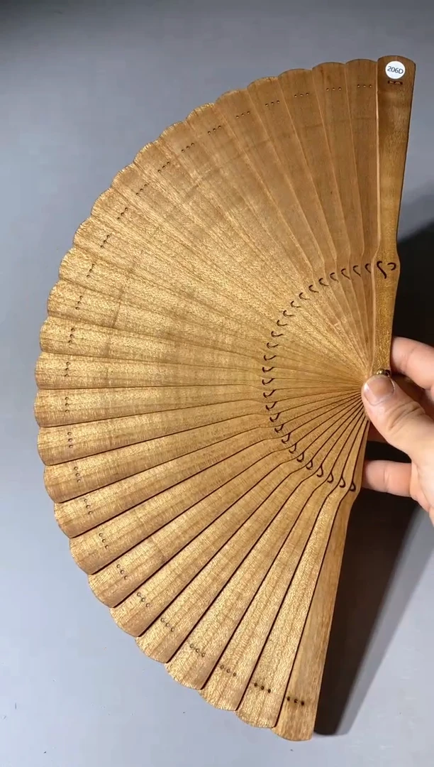 金丝楠206号21cm金丝楠木小叶桢楠扇子