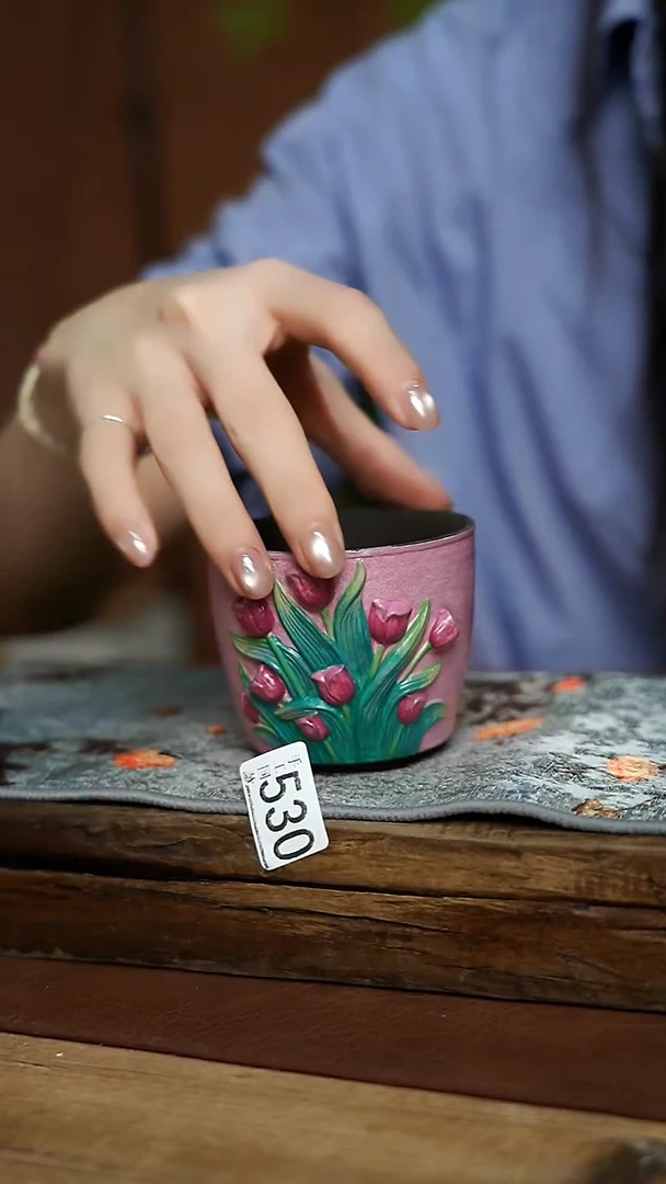福利！！设计师系列 手绘郁金香 主人杯