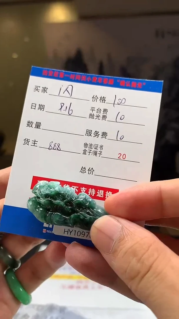 未镶嵌定制翡翠闪**光HY109789