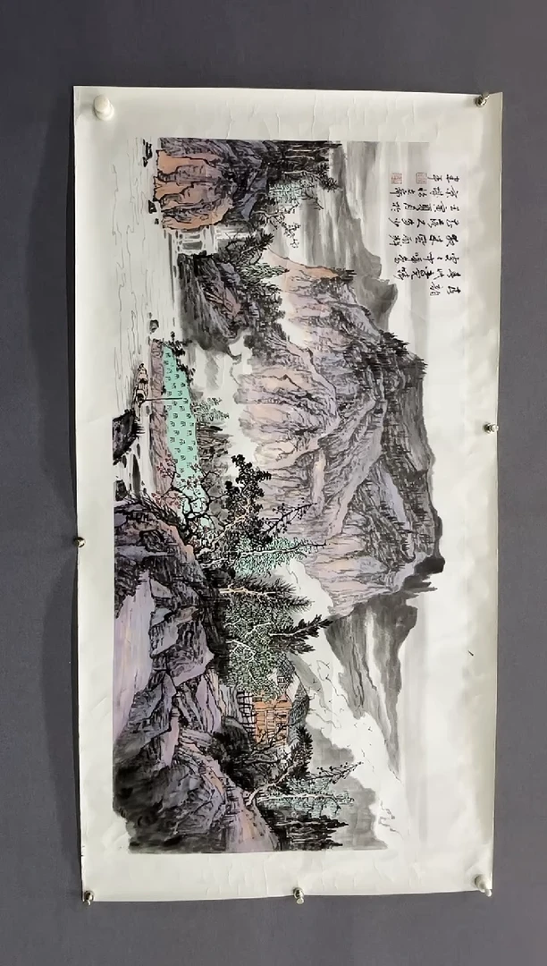 国画陈建平-国画山水8平尺