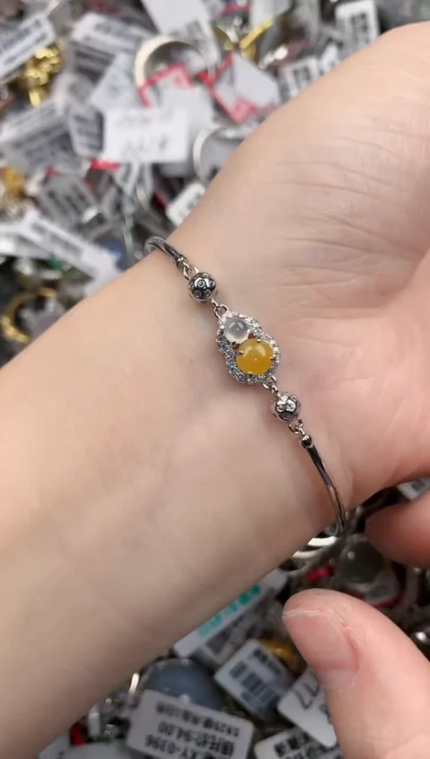 银S925镶嵌戒指翡翠9999----6